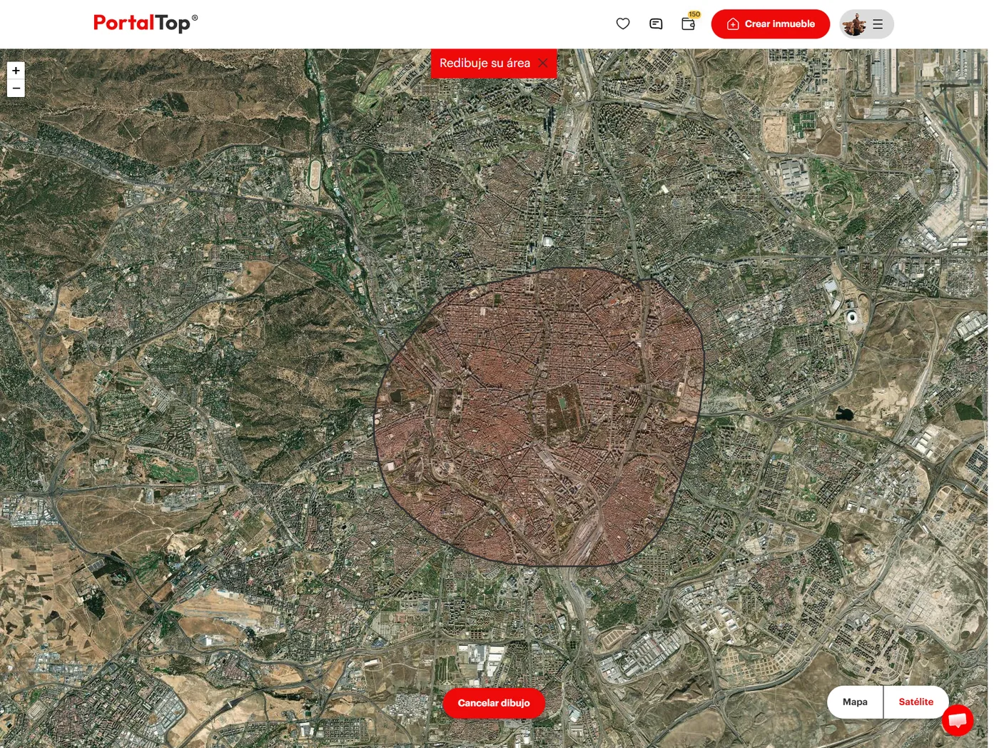Dibuja tu búsqueda en el mapa